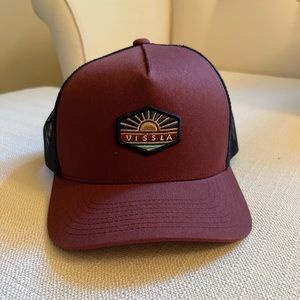 NWT Vissla Maroon and Black Hat